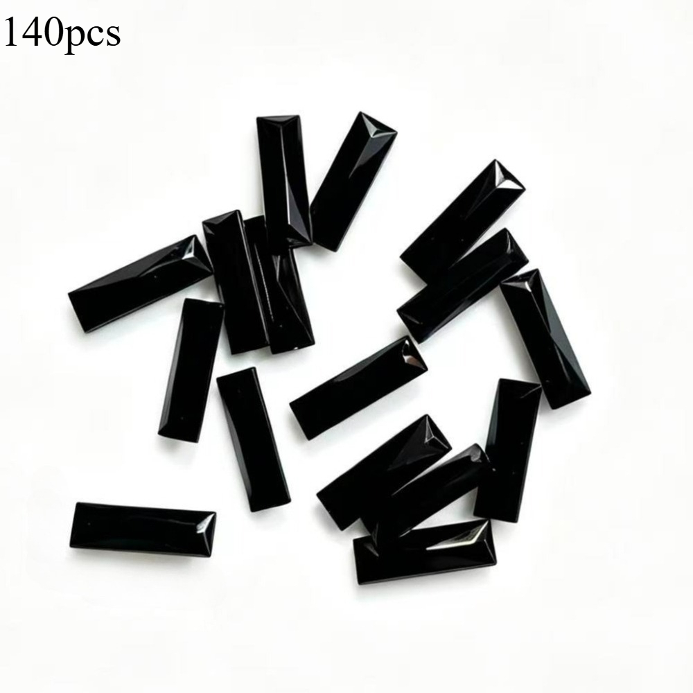 140pcs Rectangular Mixed Bag with Pointed Back Stickers
